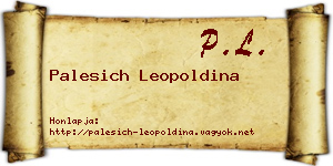 Palesich Leopoldina névjegykártya